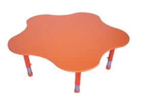 Wooden Flower Table with Height Adjustable Steel Legs